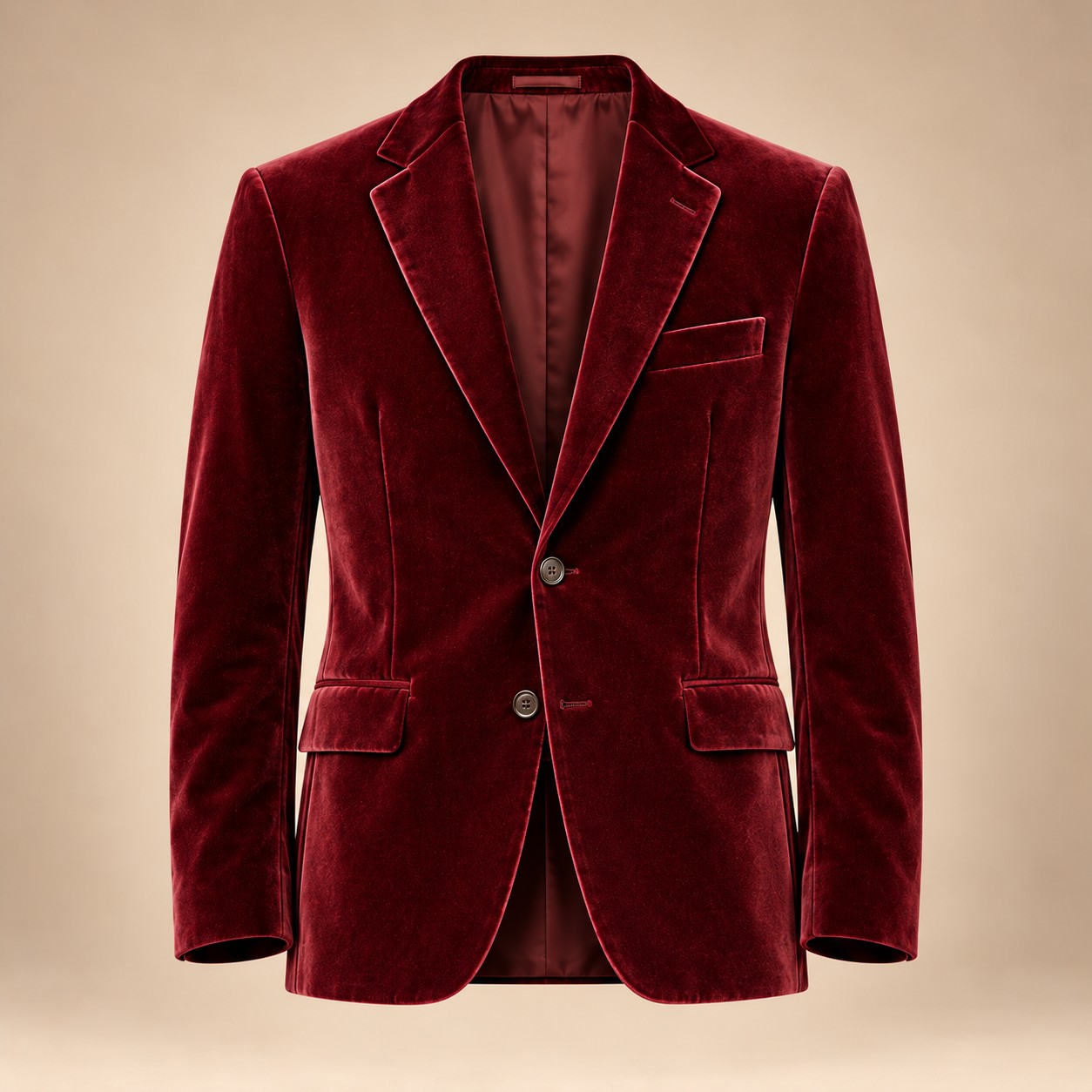 Burgundy Harbour Single-Breasted Blazer, full front view